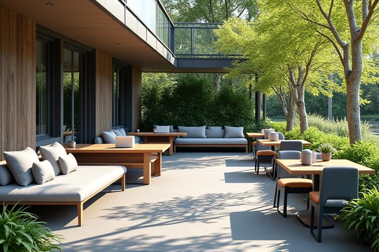 Outdoor Workspace und Lounge-Bereiche